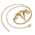 Mirrored Pink Pendant Necklace (Assembled) – Ready-to-Wear