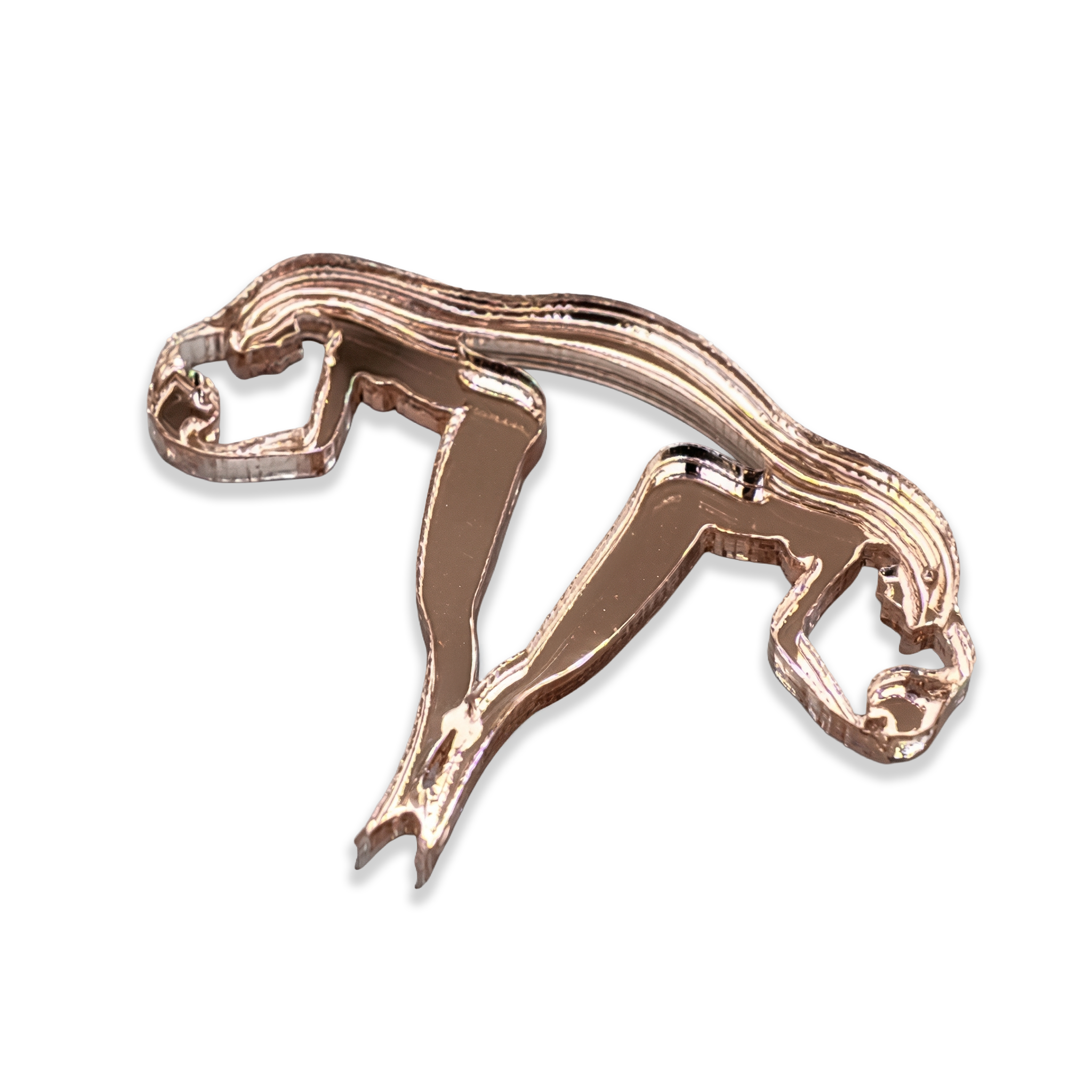 Mirrored Pink Pendant Only – Your Chain, Your Choice