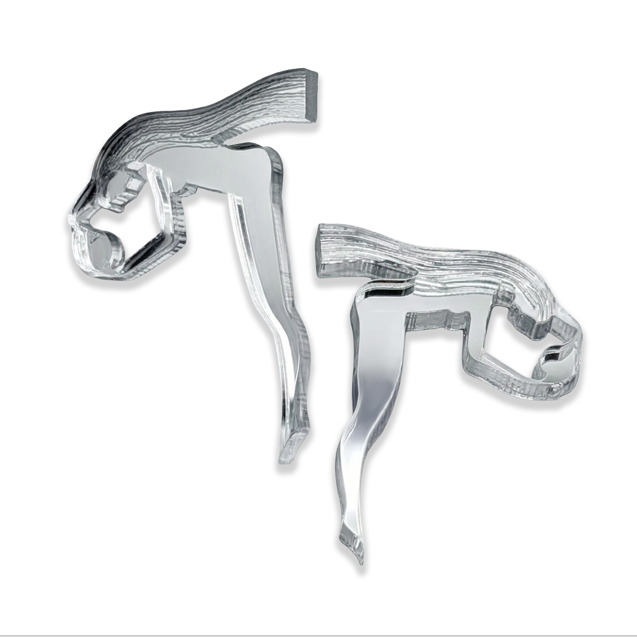 SHE Acrylic Earrings – Laser Cut Mirrored & Matte Statement Earrings
