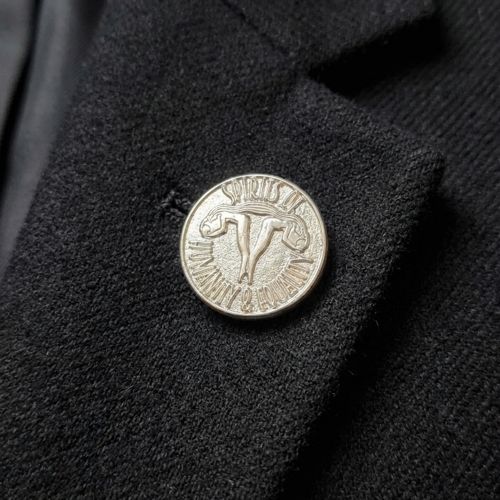 Lapel Pin-Gold & Silver Tone Spirits of Humanity and Equality